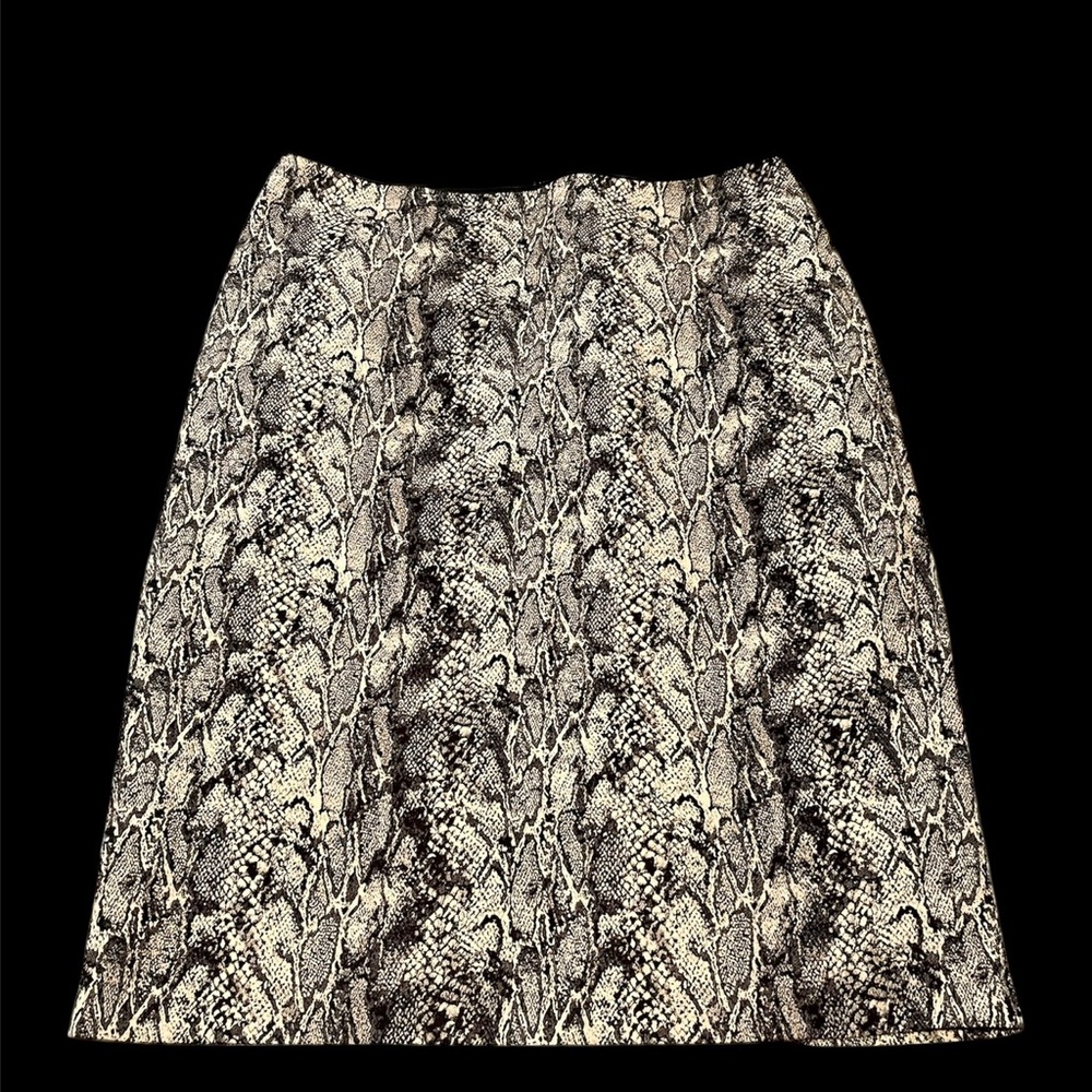 Talbots Black and Gray A-Line Knee-Length Skirt
